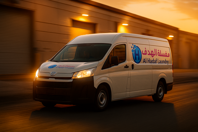 Al Hadaf Laundry Delivery Van Dubai